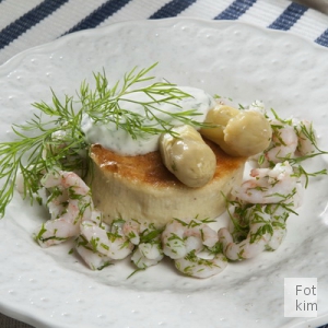 Aspargessoufflé med rejer i dild
Aspargessoufflé med rejer i dild