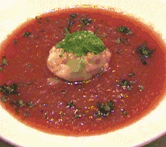 Gazpacho med laks Gazpacho med laks